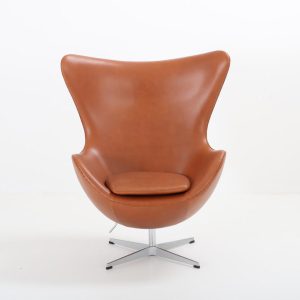 Leather Egg Chair Orange