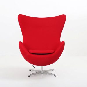 Fabric Egg Chair Red