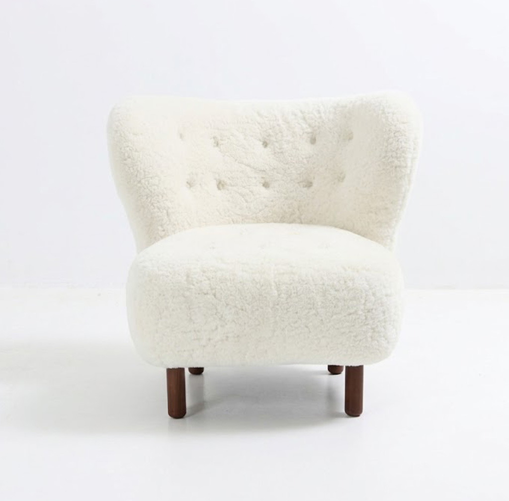 Little Sherpa Petra Chair White Real Sheepksin