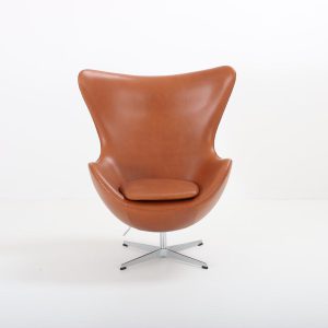 Leather Egg Chair Orange