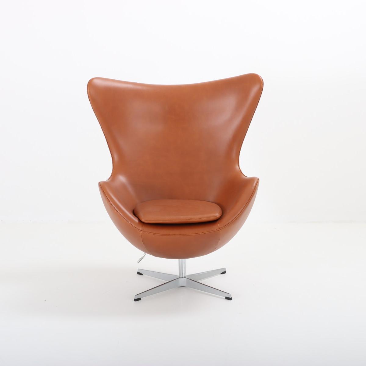 Leather Egg Chair Orange