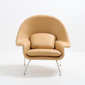Womb Chair Light Brown Premium Leather