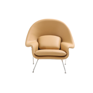 Leather Womb Chair & Ottoman Reproduction