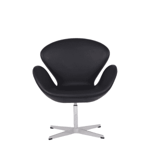 Leather Swan Chair Black