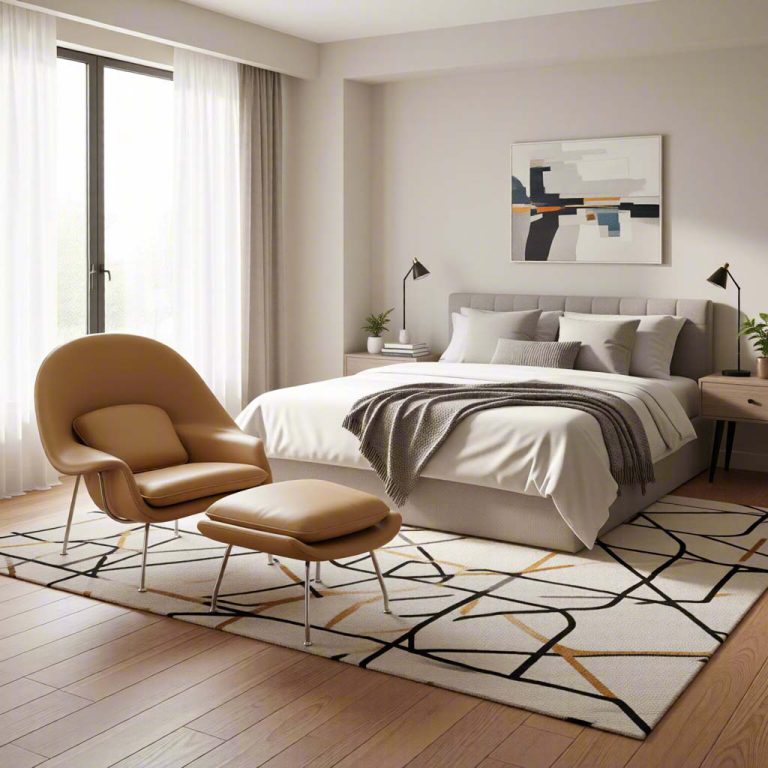 What spatial environments are suitable for The Leather Womb Chair?