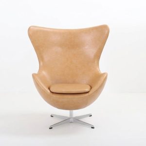 Leather Egg Chair Yellow
