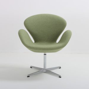 Fabric Swan Chair Green