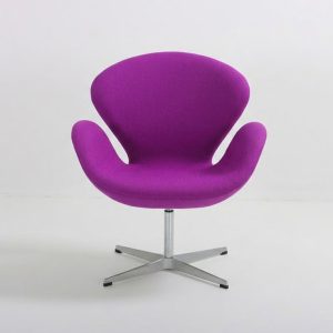 Fabric Swan Chair Purple