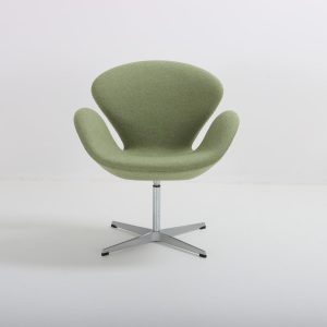 Fabric Swan Chair Green