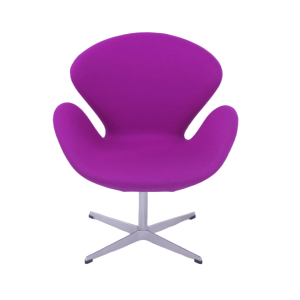 Fabric Swan Chair Purple