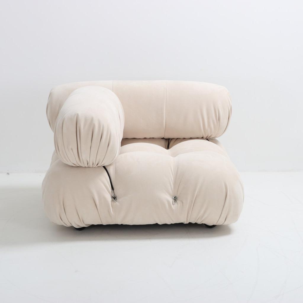 Mario Belini Sofa Left Corner Module Beige Classic Suede