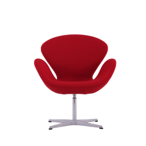 Leather Swan Chair Red