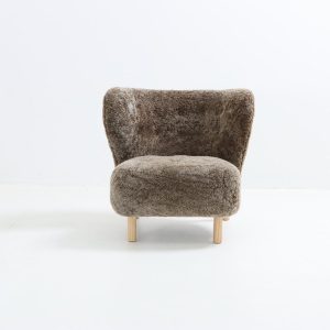 Little Sherpa Petra Chair Dark Brown Real Sheepksin