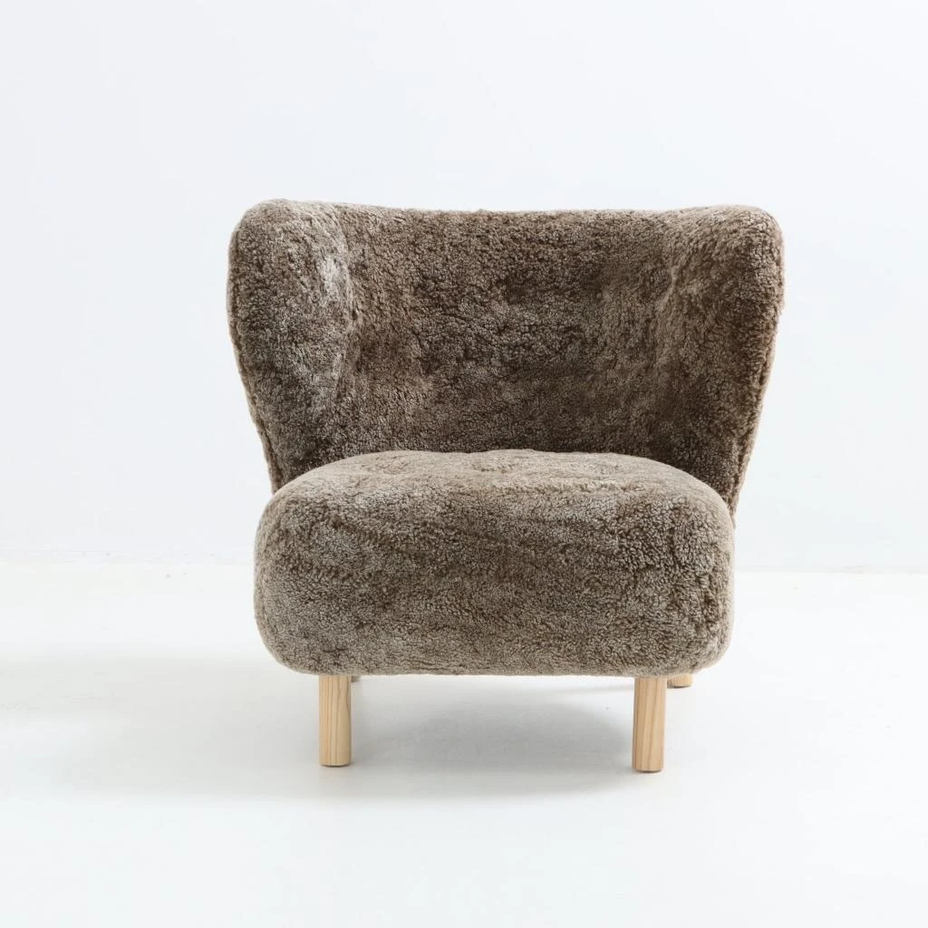 Little Petra Chair Taupe Brown Sheepskin