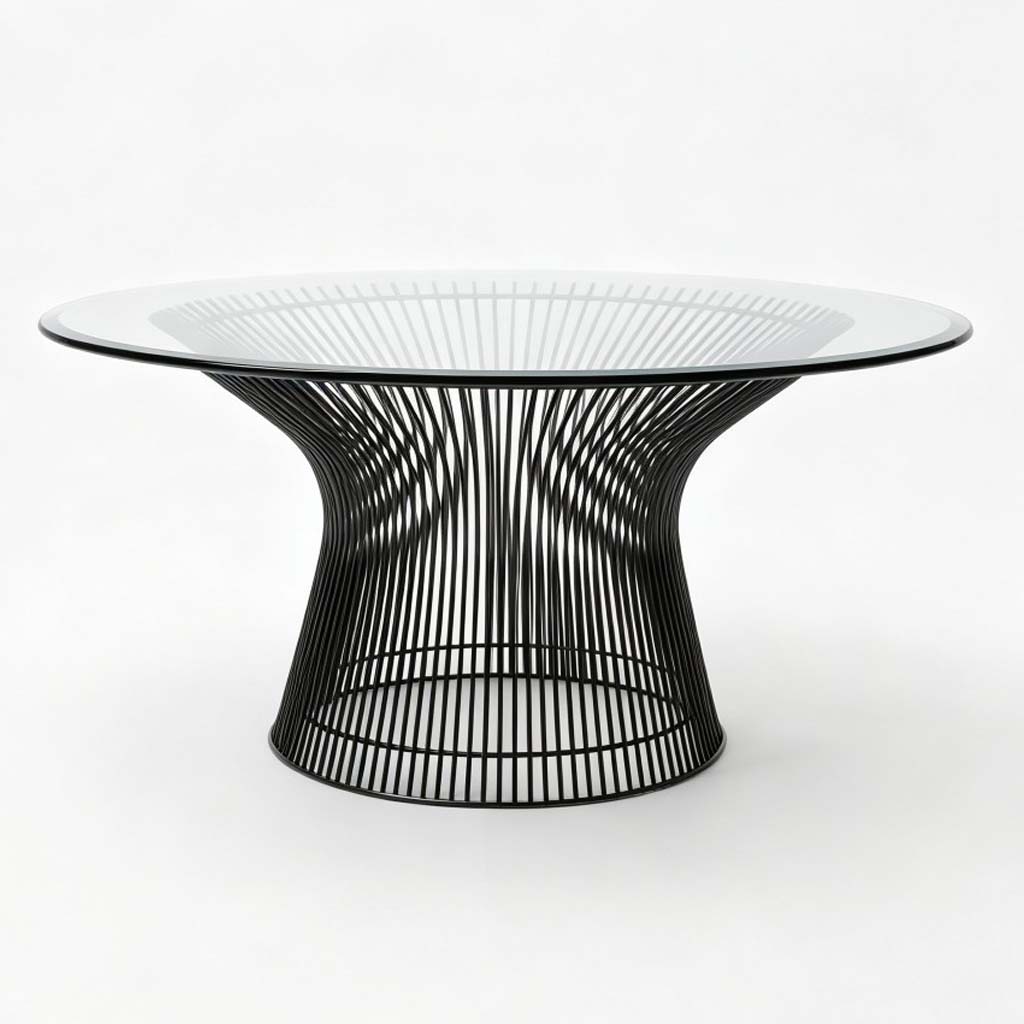 Platner Coffee Table Stainless Steel Frame With Gun Black Colour