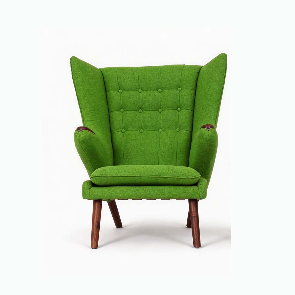 Papa Bear Chair Emerald Wool