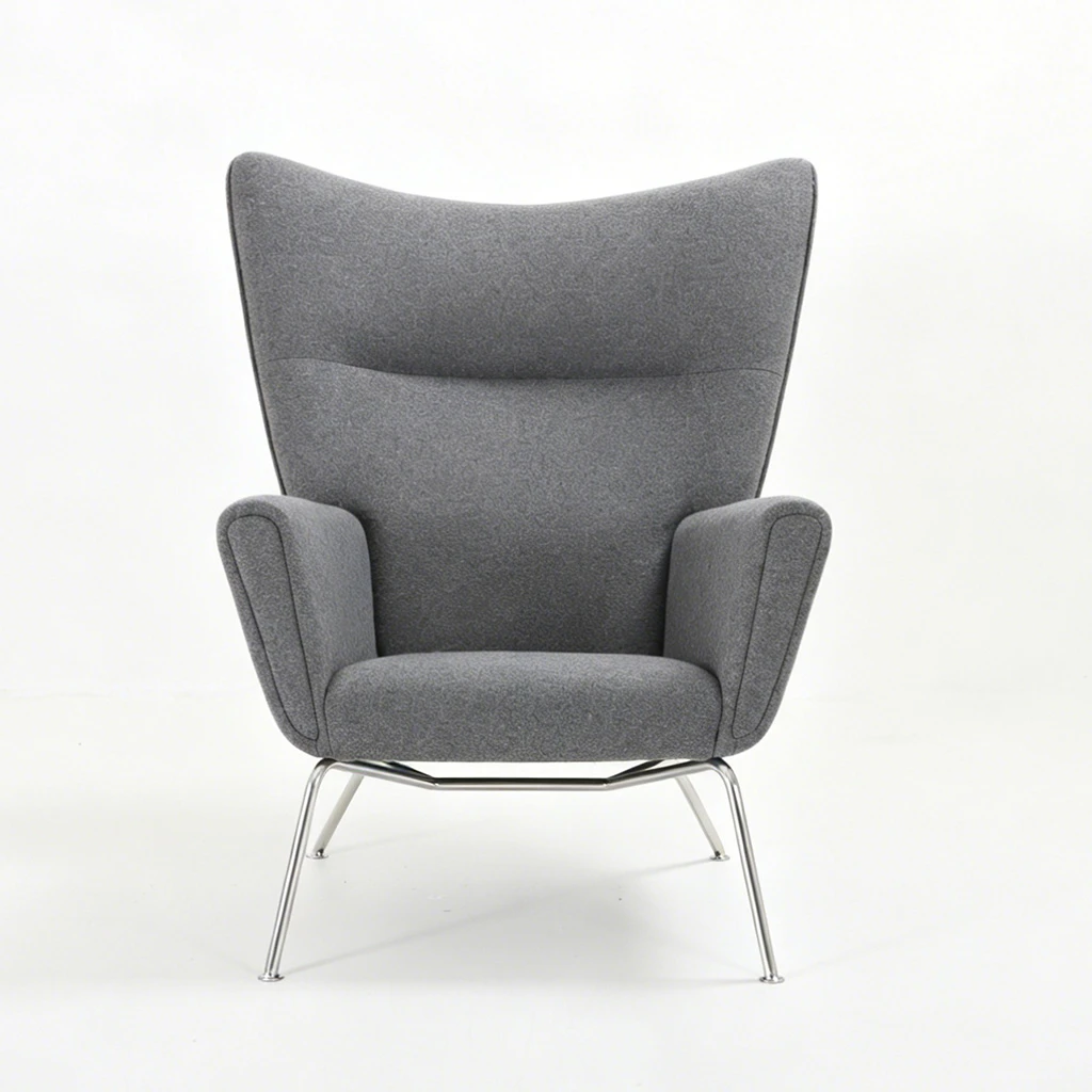 Wing Chair Darkish Wool