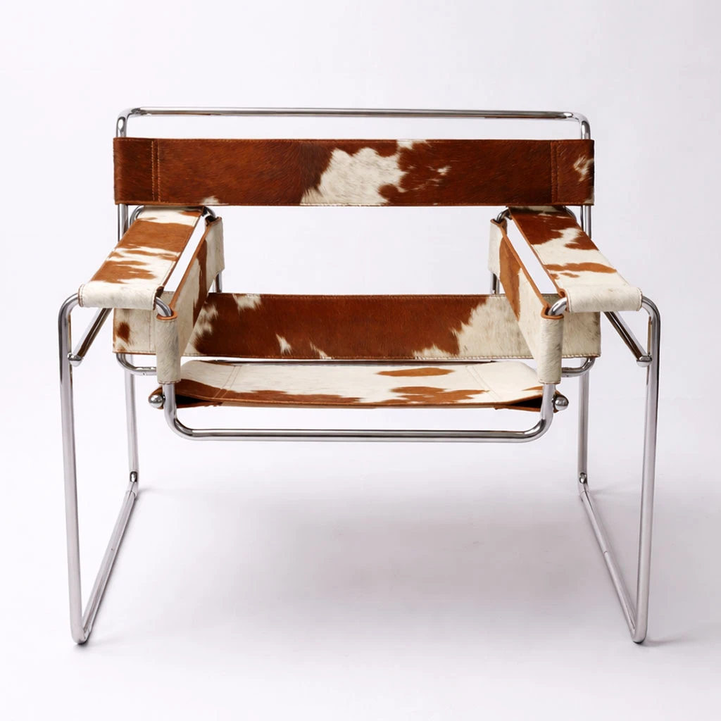 Wassily Chair Brown and white cowhide