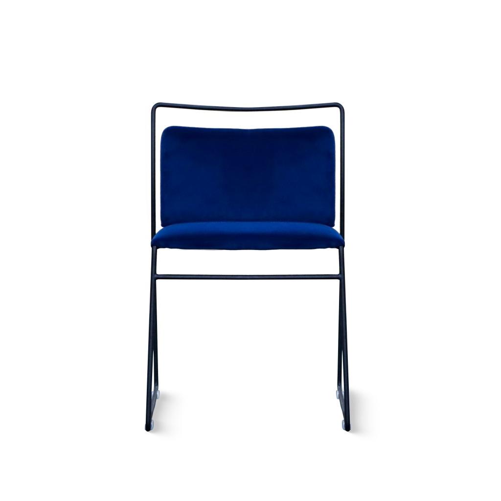W55 Tulu Chair Dark Blue Velvet