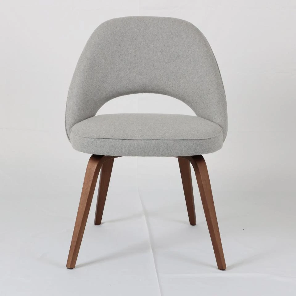 Saarinen Side Chair Light Grey Wool