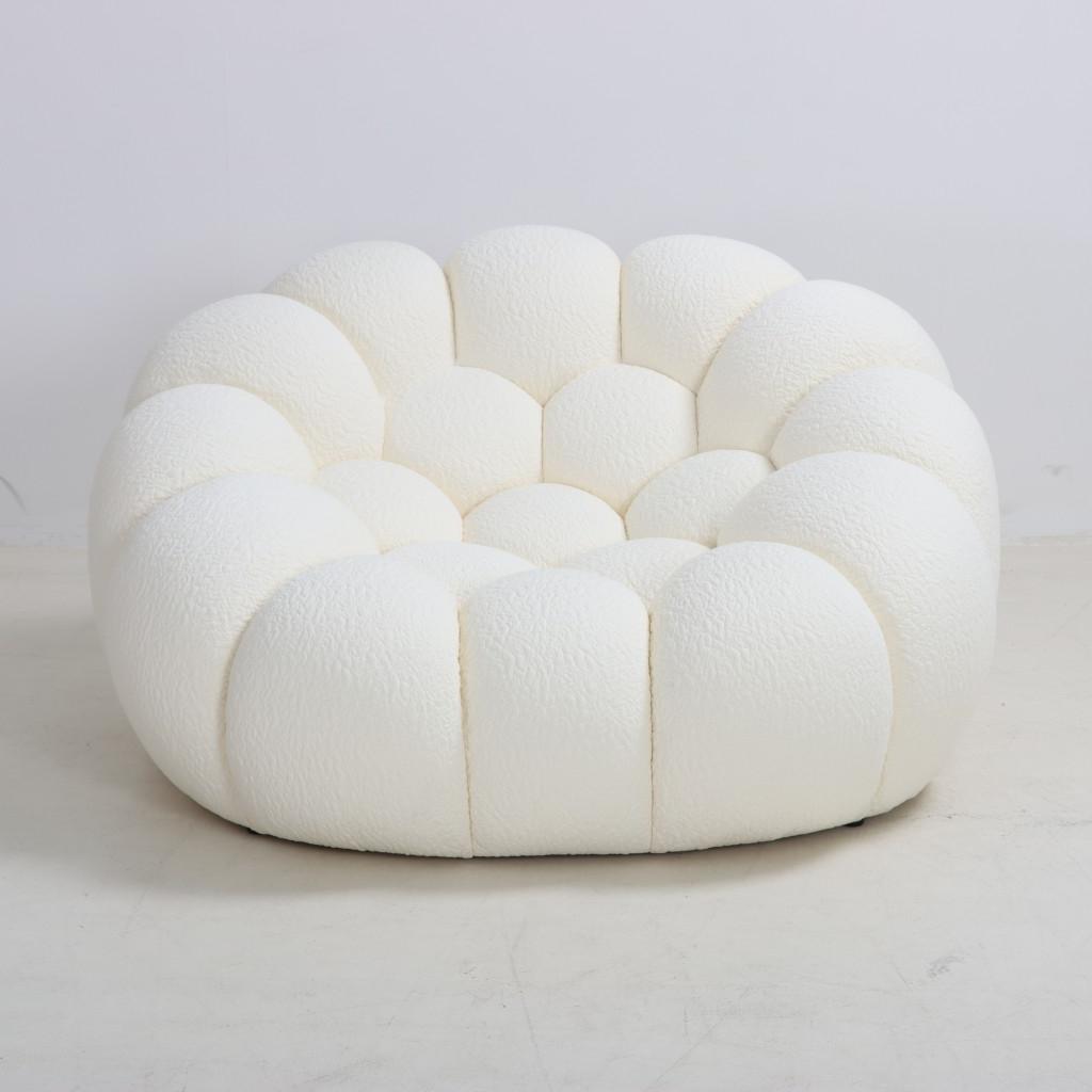 Bubble Armchair White Techno 3D Fabric