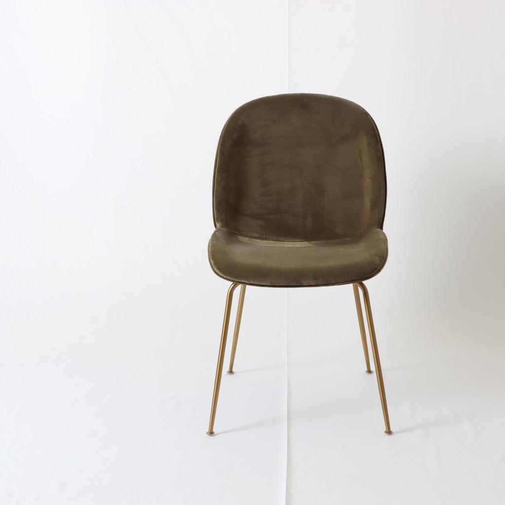 Beetle Dining Chair Blackish Green Velvet