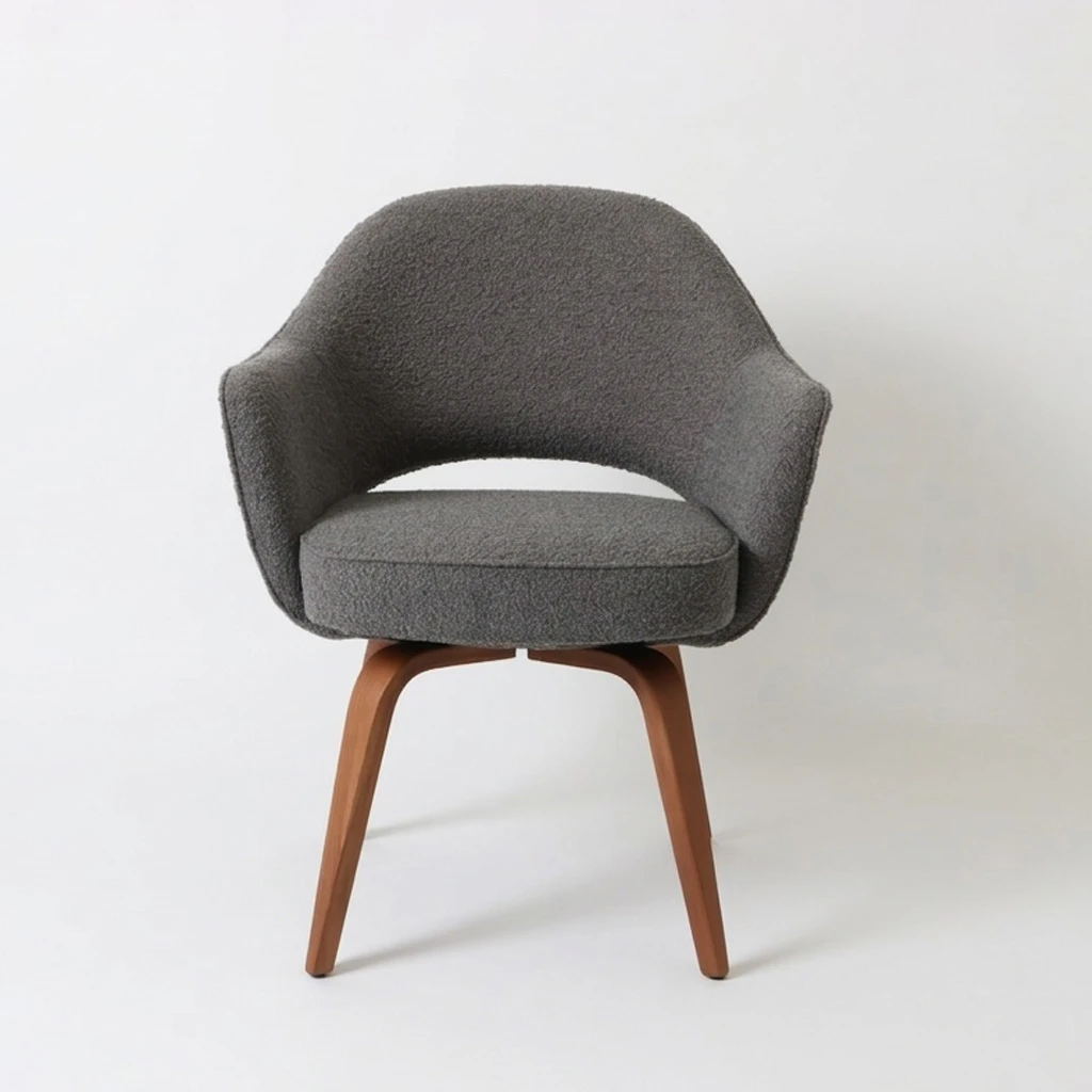 Saarinen Executive Chair Venetian Brown Boucle Fabric