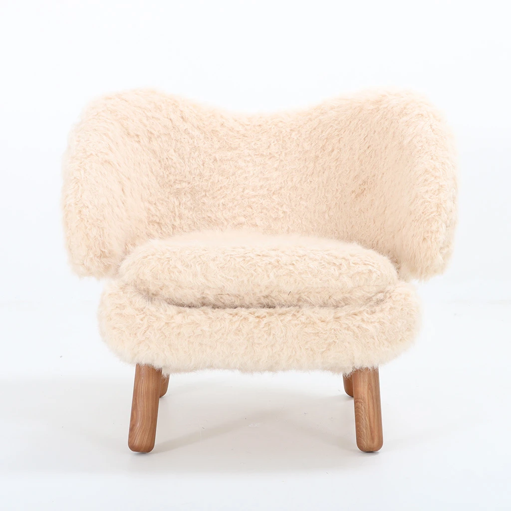 Pelican Chair Almond Long Hair Sherpa