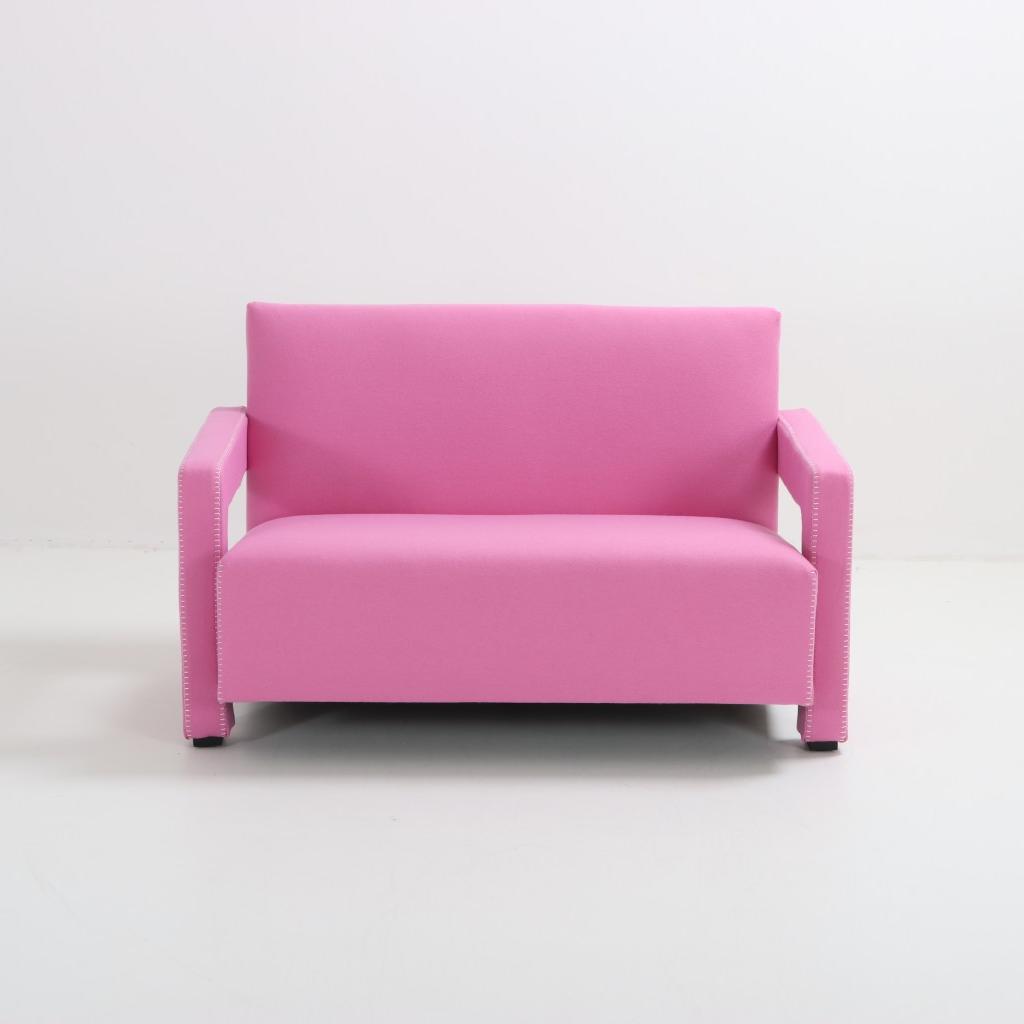 C637 Utrecht 2 Seater Pink Red Wool