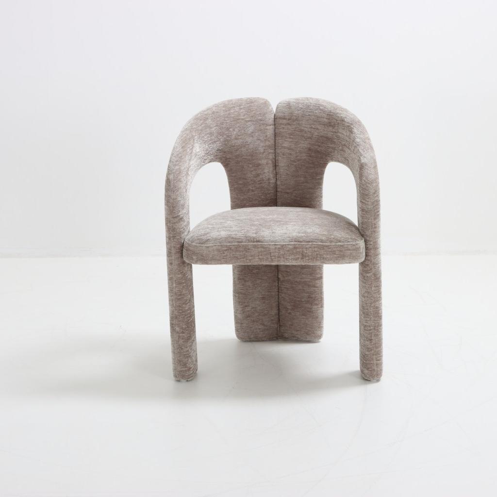 Dudet Chair Luxury Grey Chenille