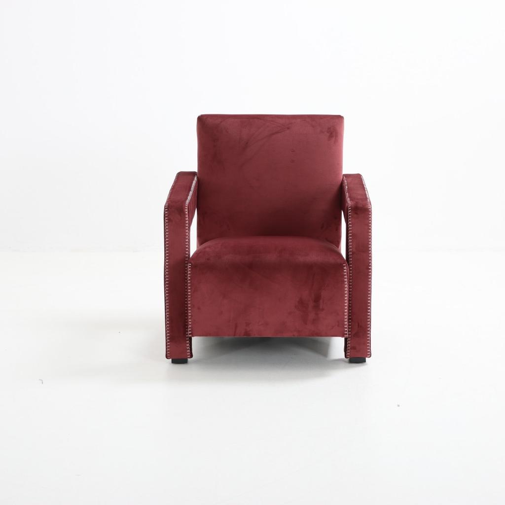 C637 Utrecht Armchair Burgundy Red Velvet