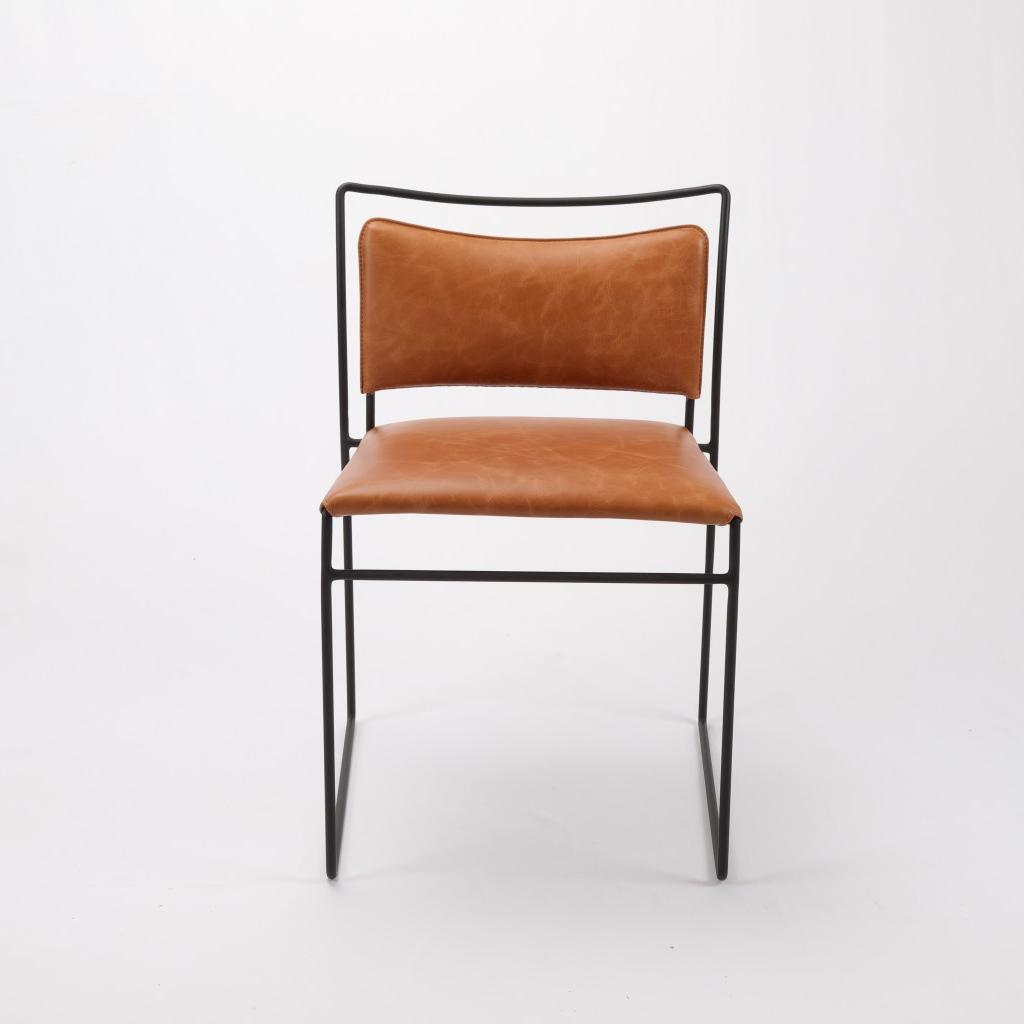 W55 Tulu Chair Dark Tan Premium Leather