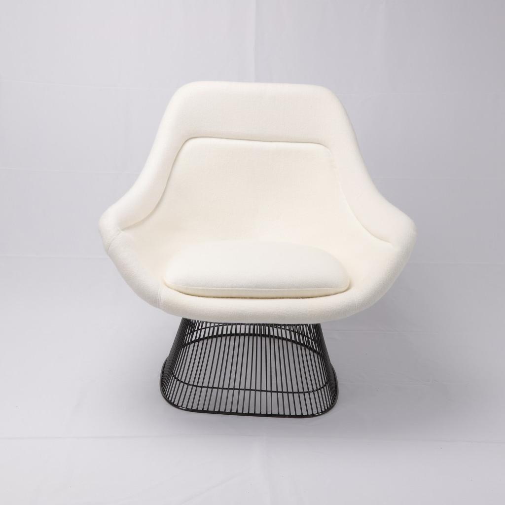 Platner Easy Chair White Wool