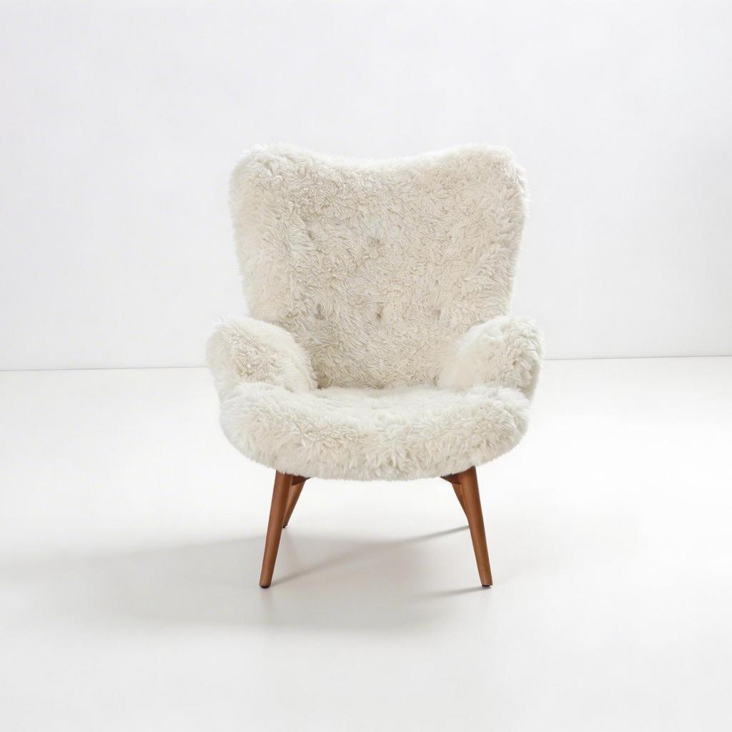 Grant Featherston Chair Long Hair Sherpa