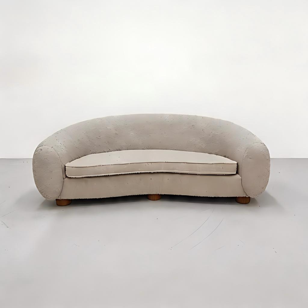 Polar Bear Sofas Beige Boucle Fabric