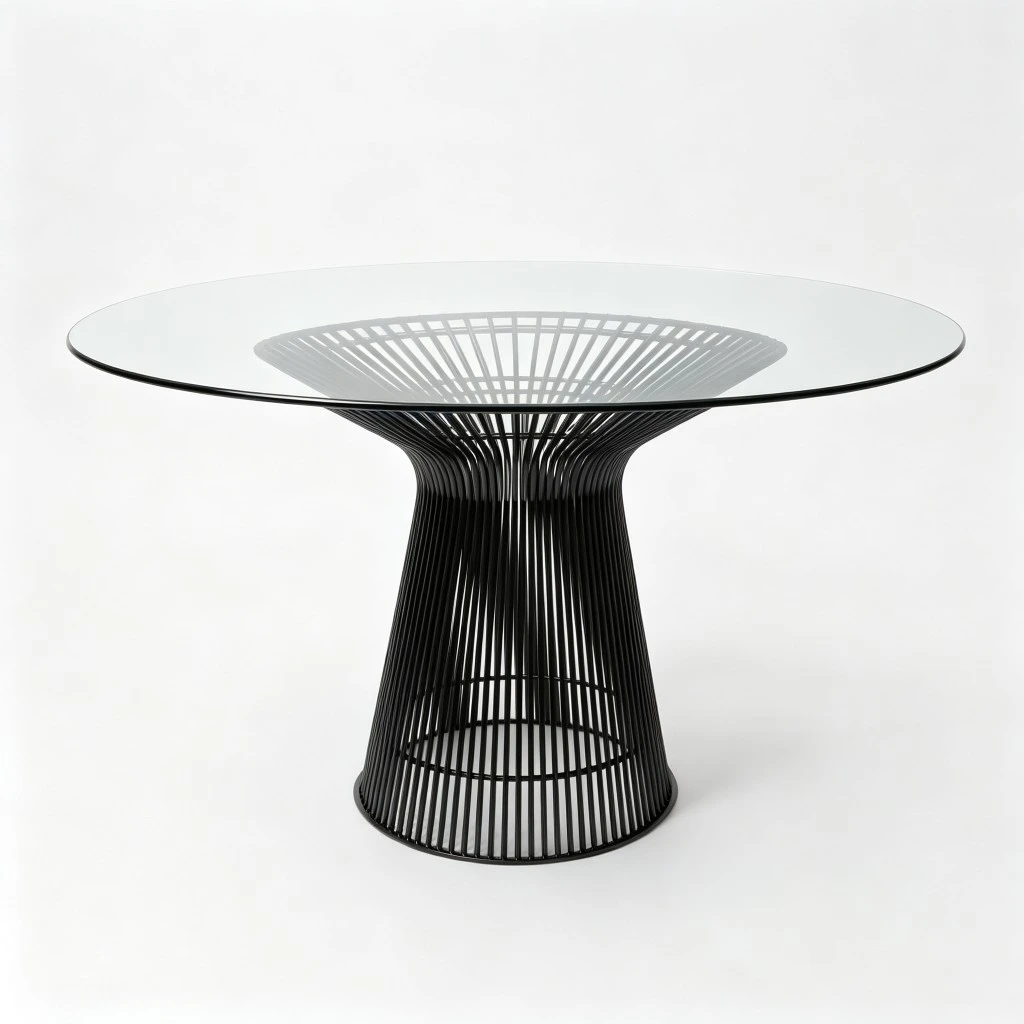 Platner Dining Table Stainless Steel Frame With Gun Black Colour