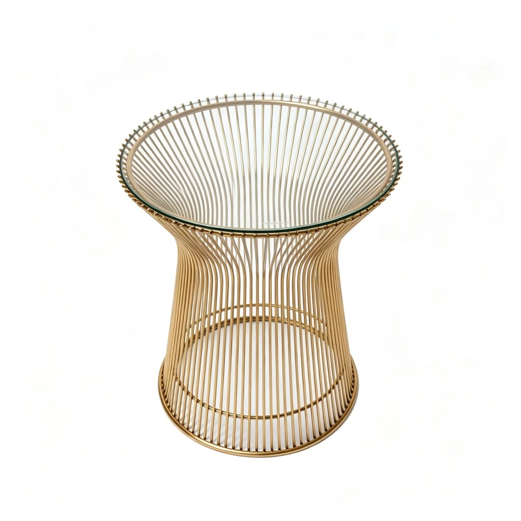 Platner Side Table Stainless Steel Frame With Gold Colour