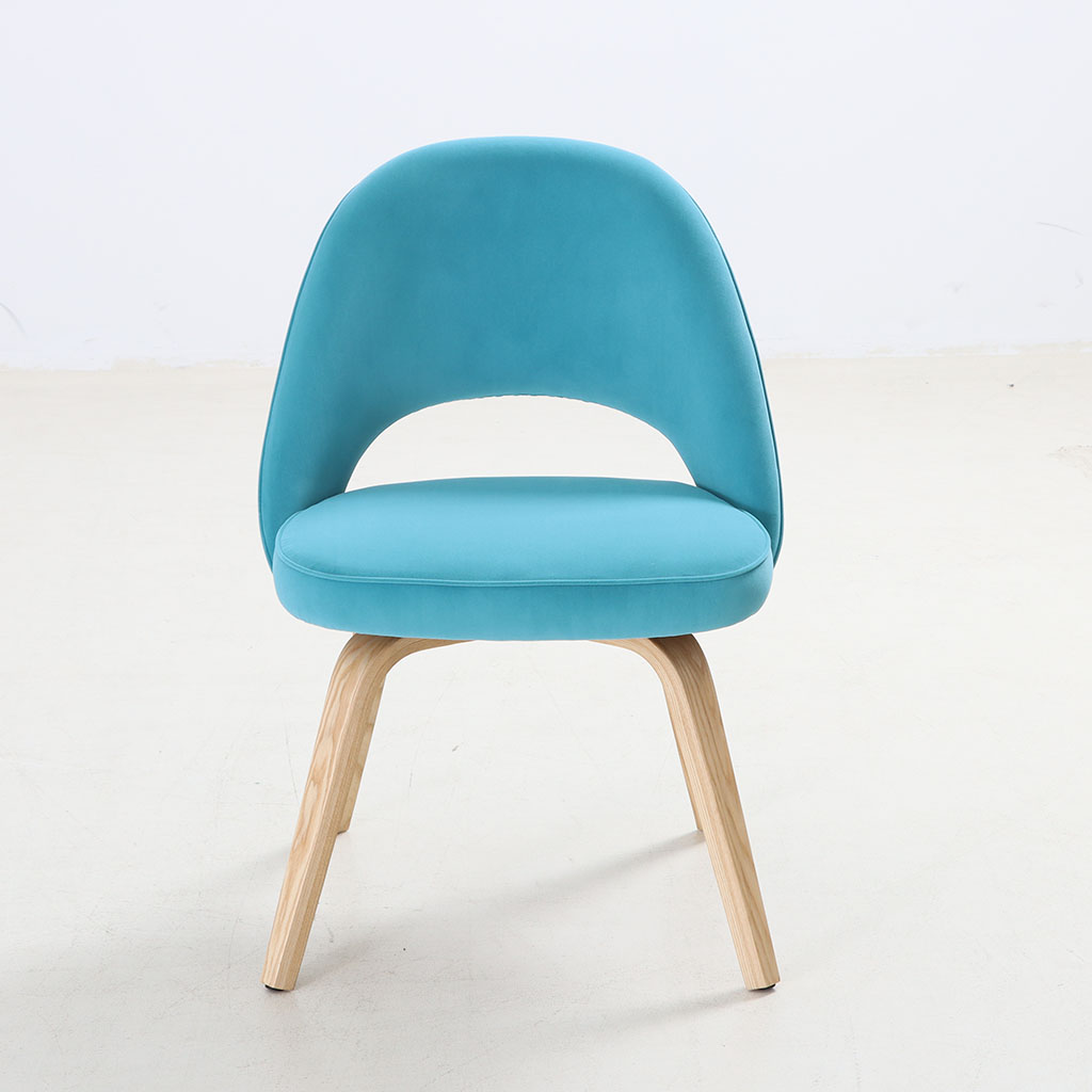 Saarinen Side Chair Blackish Green Velvet