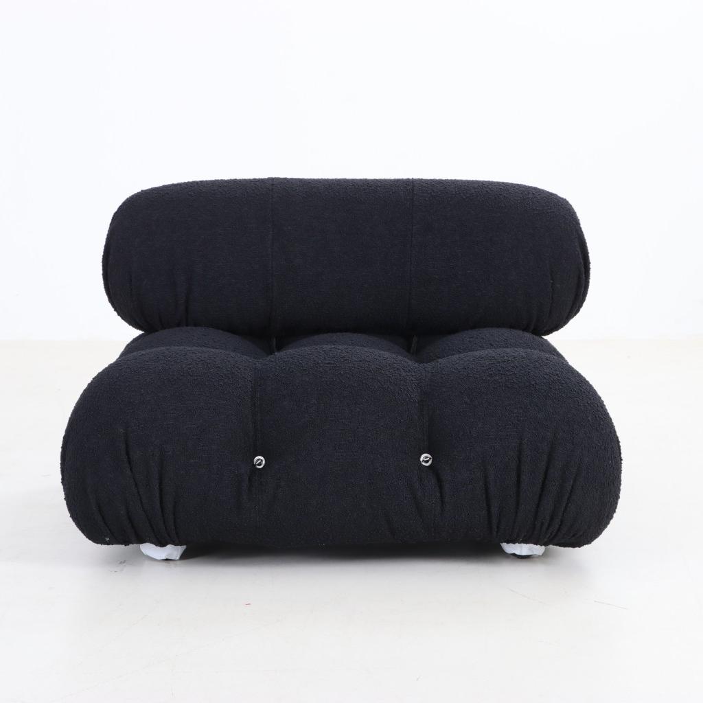 Mario Belini Sofa Middle Seat Module Black Boucle Fabric