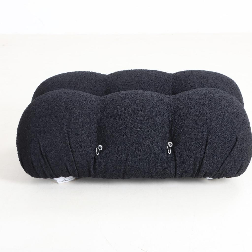 Mario Belini Sofa Ottoman Black Boucle Fabric