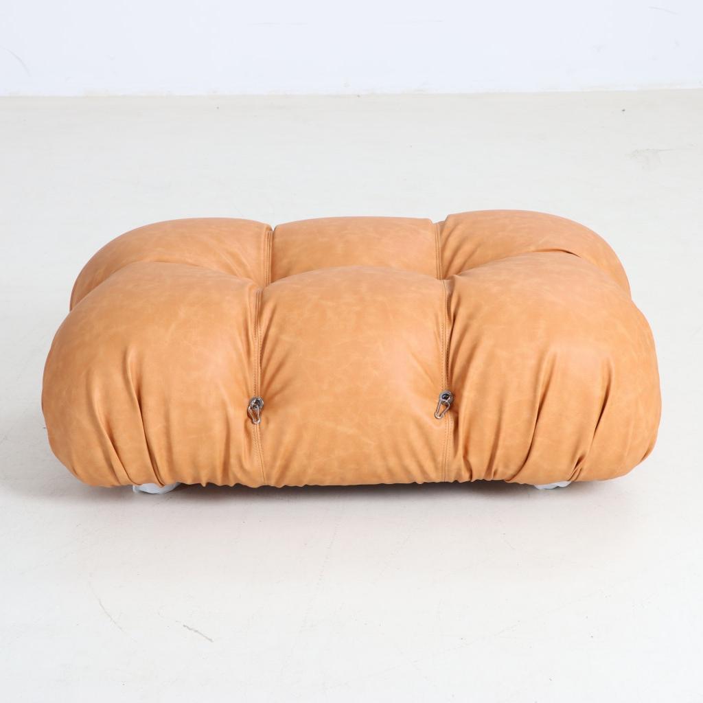 Mario Belini Sofa Ottoman Brown Antique Vegan Leather
