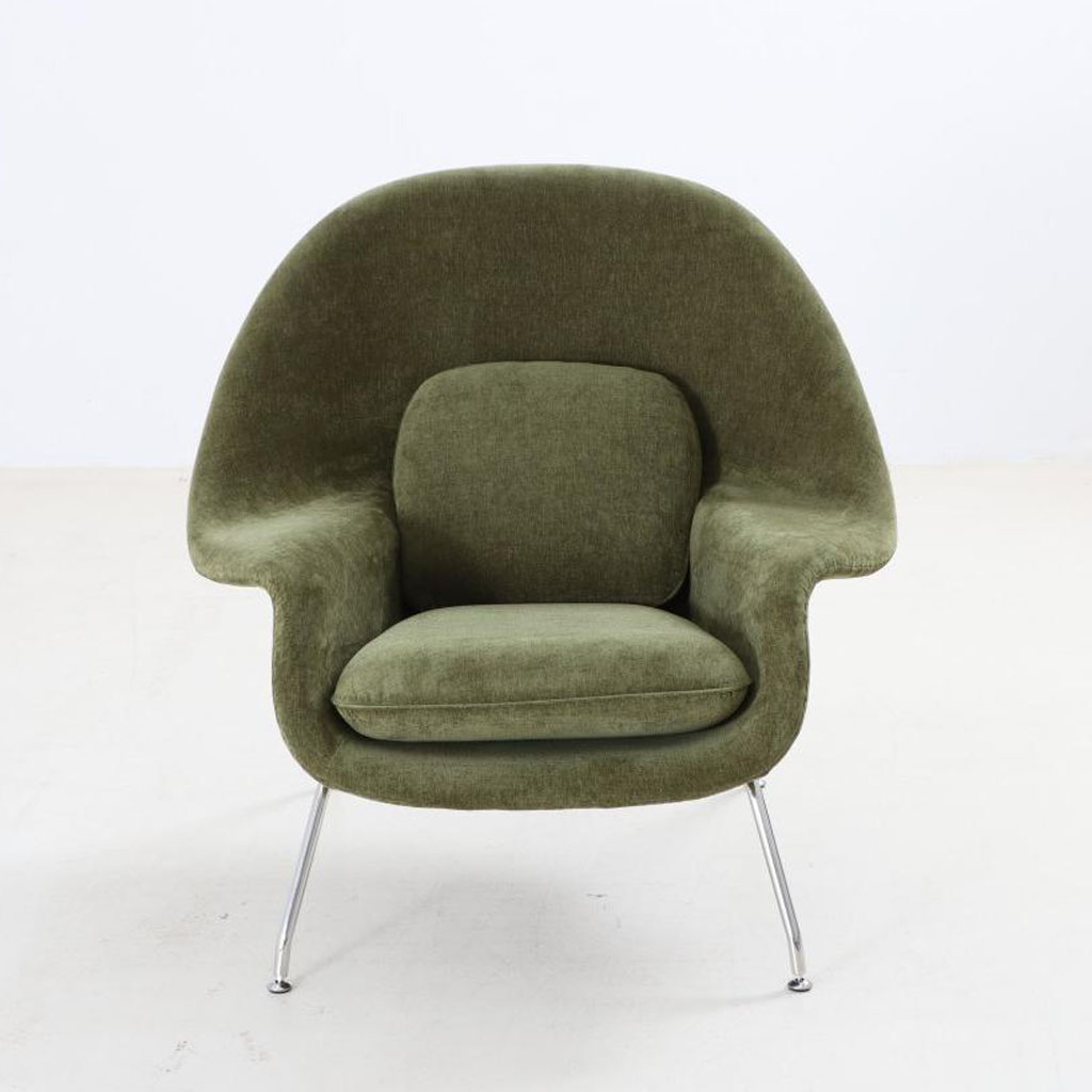 Lounge Chair Grass Green Chenille