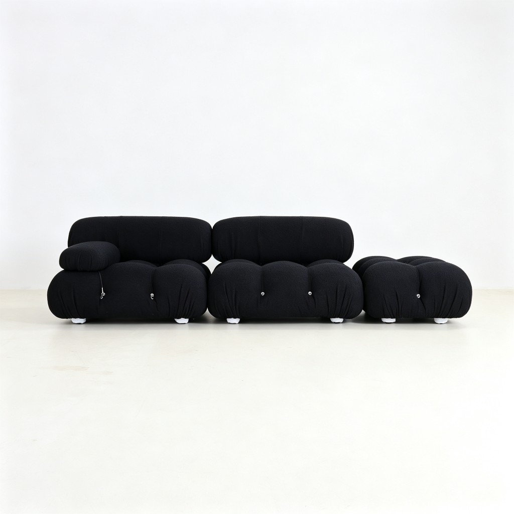 Mario Belini Sofa Combination 004 Black Boucle Fabric