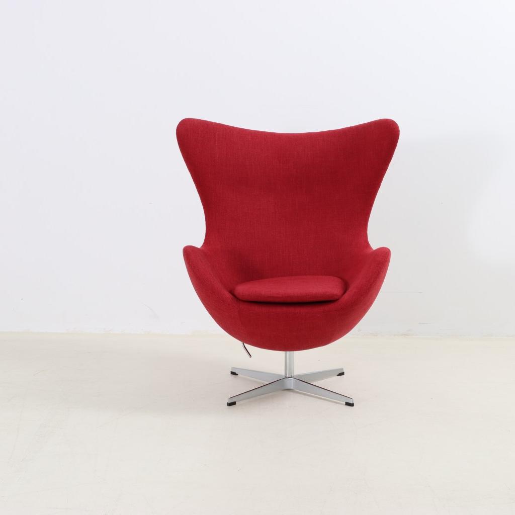 Egg Chair Burgundy Red Chenille