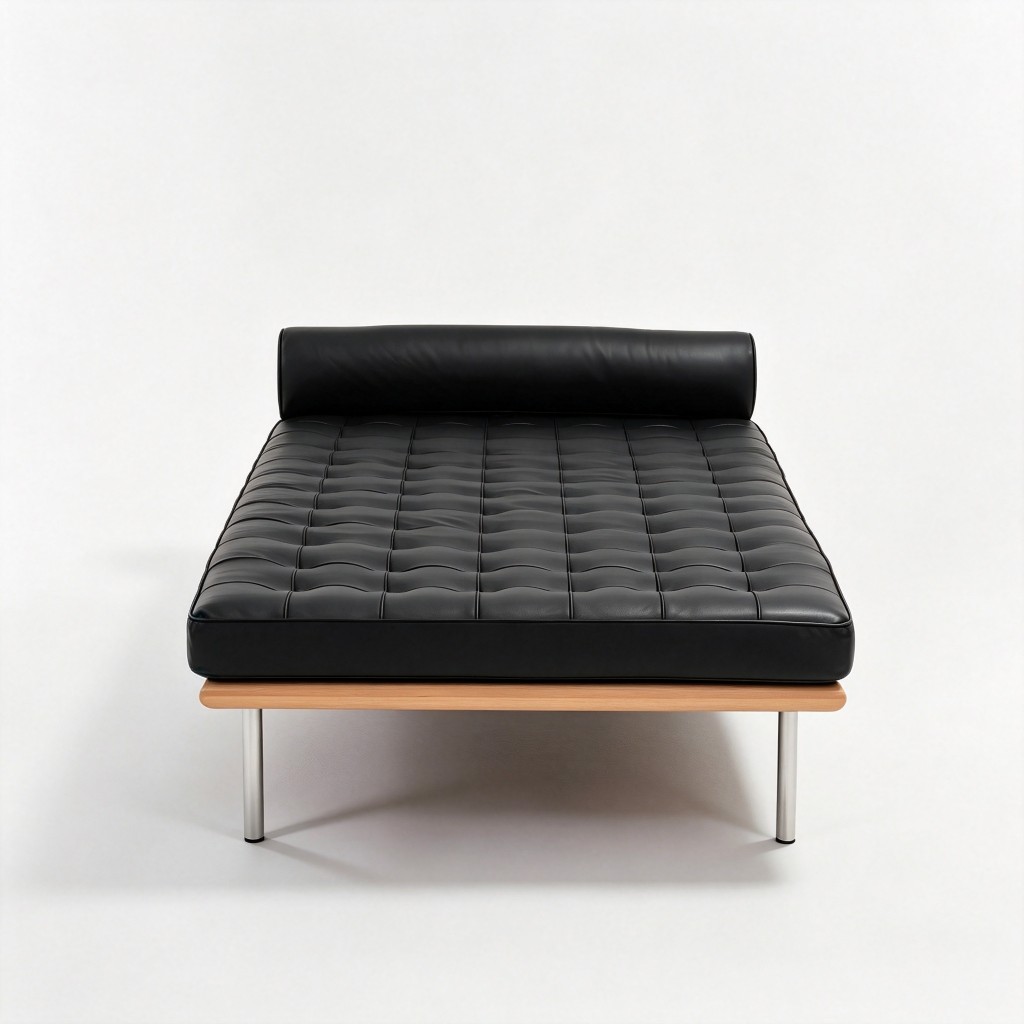 Manhattan Daybed Black Top Grain Leather