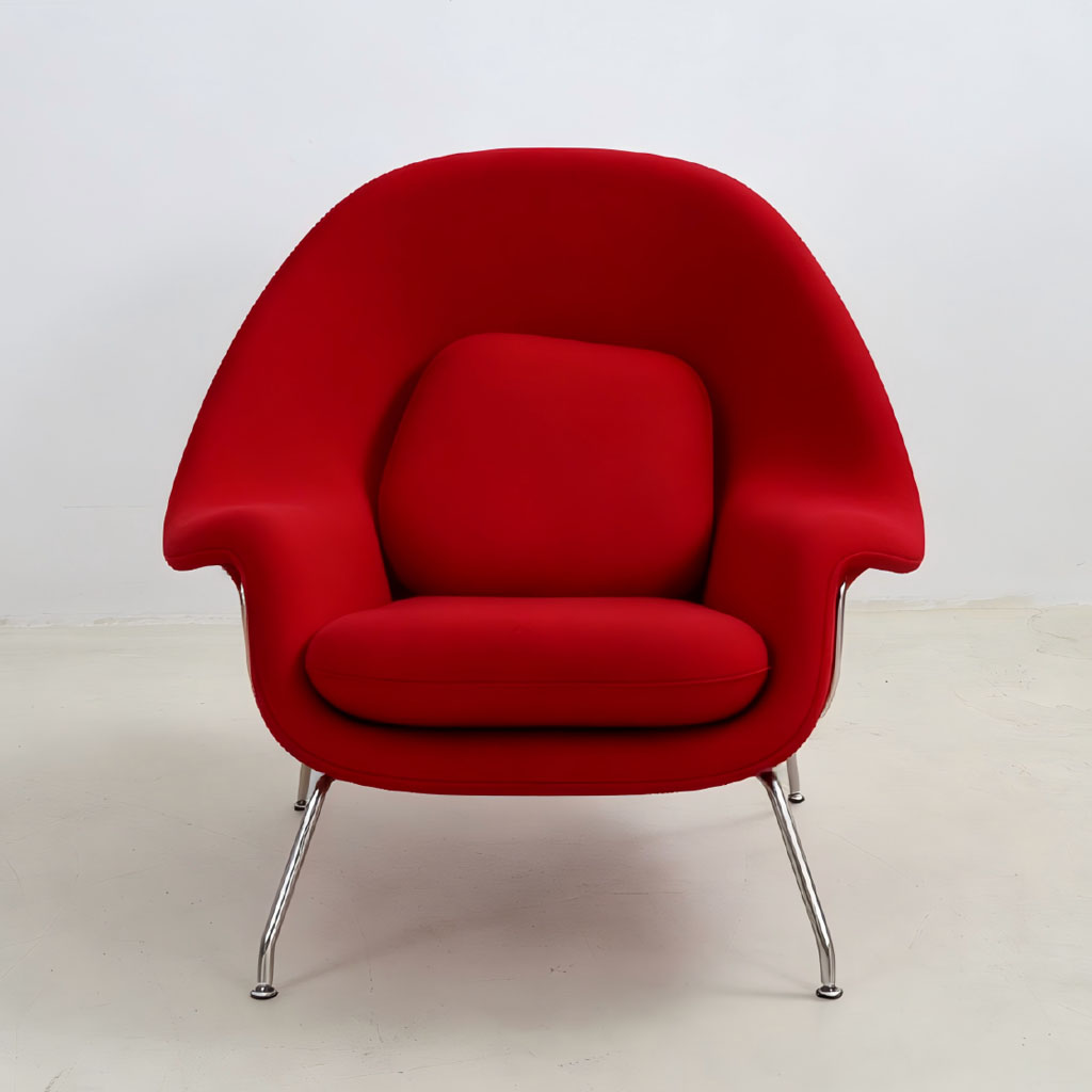 Rose wool Upholstered Lounge Chair